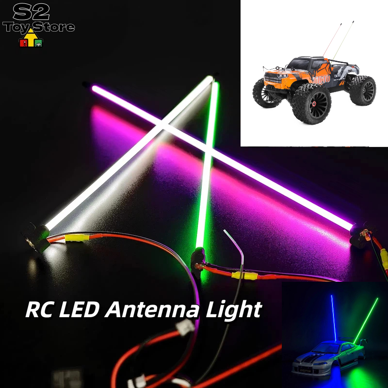 Rc Hobby Light - PYFORE LEDアンテナウィップライト マルチカラー発光雰囲気ストリップ DIYアクセサリー RCモデルカー トラック