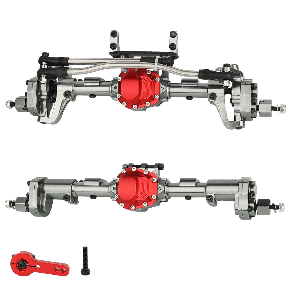 Rc Hobby Kit - AX90060 90046 90047 レッド/ブラック/シルバー 1/10 ポータルアクスルギア付きアキシャル