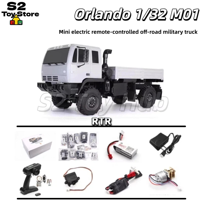 Rc Hobby Kit - オーランド・ハンター OH32M01 1/32スケール RCミリタリートラックキット 組立済みミニ電動リモコンオフロードトラックモデル 在庫あり