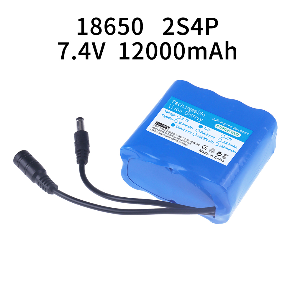 2S4P 18650 リチウム電池 7.4V 12000mA - Rc Hobby Hub のレビューと価格