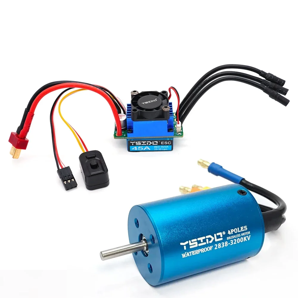 2838 防水ブラシレスモーター、45A ESC（スピードコ - Rc Remo Hobby のレビューと価格