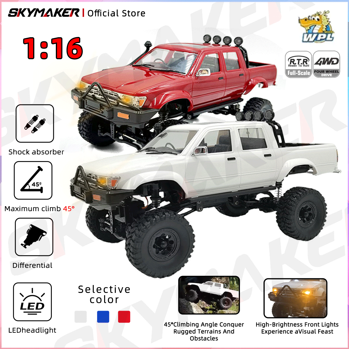 WPL C64-1 RCカー 1:16 Hailax 2.4 - Rc Hobby Horizon のレビューと価格
