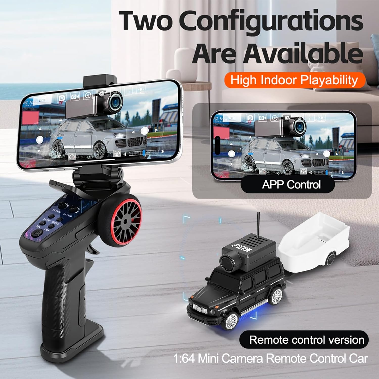 1:64スケールのFPVカメラ搭載RCドリフトカー、アプリ経 - Rc Hobby Light のレビューと価格